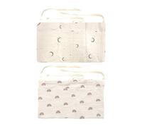 2 Pieces of Stroller Hanging Bag, Baby Bedside Storage Bag, Double-Layer Cotton Cloth Hanging Bag, Suitable for Storing Baby Bottles, Diapers, Clothing, Etc.