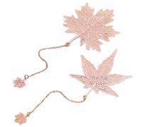 2 Pieces of Sycamore Maple Leaf Bookmarks, Metal Bookmarks, Ele Bookmarks, Creative Bookmarks, Gift Bookmarks