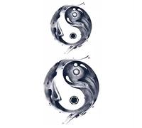 2 Pieces Of Tai Chi Bagua Tattoo Stickers Waterproof And Long-Lasting Herbal Juice Semi-Permanent