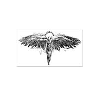 2 Pieces Of Temporary Tattoo Stickers Fallen Angel Back Wings Female And Male Juice Vegetable Ink Waterproof Semi-Permanent And Long-Lasting For 2 Weeks Non-Reflective