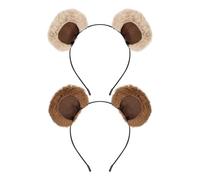 2 Pieces Of Thin Bear Hairbands, Cute Animal Hairbands, Cartoon Hairbands, Cosplay Hair Accessories, Plush Hairbands
