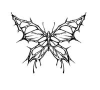2 Pieces Of Thorn Butterfly Herbal Tattoo Artist Tattoo Stickers Semi-Permanent Waterproof Long-Lasting Juice Butterfly