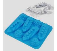 2 Pieces of Titanic Ice Grid Molds and 1 Piece of Ice Clip, Fun and Creative Silicone Tray, Can Be Made Into Boat-Shaped and Iceberg Ice Cubes, Suitable for Handmade Drinks and Desserts.