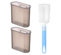 2 Pieces Of Wall-Mounted Storage Boxes, 1 Piece Of Sponge Brush, Toothbrush Holder, Punch-Free Storage Rack, Waterproof Storage Box, Makeup Brush Holder, Suitable For Bathroom And Kitchen