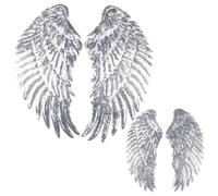 2 Pieces of Wing Sequin Patches, Clothing Accessories, Decorative Patches, Creative Embroidered Cloth Patches, Sewing Patches, Suitable for Clothes, Bags, Etc.