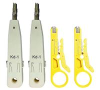 2 Pieces of Wire Drawing Tools, 2 Pieces of Mini Cable Strippers, Ethernet Crimping Combination Tools, Terminal Insertion Tools.
