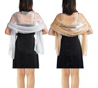 2 Pieces Of Women'S Shawl, Dress Shawl, Clothes Decoration, Ele And Simple Silk Scarf, Soft And Thin Silk Scarf.