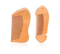 2 Pieces Of Wooden Comb, Hairstyle Comb, Simple Solid Color Comb, Reusable Comb, Convenient Travel Comb, Combing And Hairdressing Accessories.