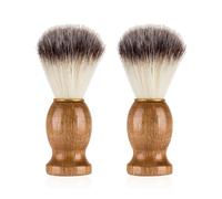 2 Pieces of Wooden Handle Beard Brush, Soft Bristle Brush, Multi-Function Cleaning Brush, Men's Haircut Cleaning Brush, Reusable Shaving Brush, Convenient Shaving Brush.
