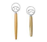 2 Pieces of Wooden Handle Blender, Hand Mixing Tools, Bread Making Tools, Baking Accessories, Kitchen Supplies.