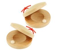 2 Pieces Of Wooden Speaker Board, Creative And Personalized Finger Board, Interesting Round Wooden Board, Music Hit Rhythm Instrument, Early Childhood Music Toys.