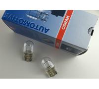 2 Pieces Osram Lamps 12V 21/5W W3x16q Glass Socket Lamp 7515 W21/5W ECE R37