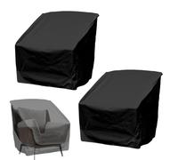 2 Pieces Outdoors Garden Chair Covers - Waterproof Oxford Fabric Patio Stacking Chaircovers - Swivel Lounge Chair Covers | For Outdoor Patio Garden, 33.07x35.04x38.19 Inch
