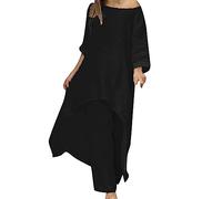 2 Pieces Outfits Womens Tracksuit Set Long Sleeve Workout Yoga Gym Tops and Wide Leg Trousers Suits Party Elegant Chiffon Going Out Outfits Vintage Soft Sportswear Palazzo Pants Loose Fit Activewear