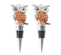 2 Pieces Owl Wine Bottle Stoppers, Creative Wine Bottle Stoppers, Animal Shape Red Wine Sealing Stoppers, Reusable Wine Stoppers, Sealing Champagne Stoppers