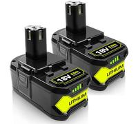 2 Pieces/Packs 8.0Ah 18V Replacement Battery for Ryobi 18V Battery Compatible with Ryobi 18Volt RB18L50 RB18L40 RB18L25 RB18L15 RB18L13 P102 P103 P104 P105 P106 P107 P109 Cordless Tools