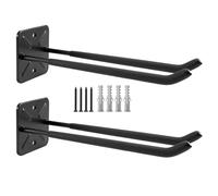 2 Pieces Paddle Rack Garage Hook for Dragon Boat Canoe Ropes | iron,holds up to 6 paddles,80kg capacity,PVC sleeve,wall mount,31.5x10.5x10cm,includes 8 screws