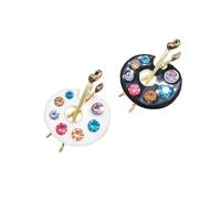 2 pieces Paint Palette Artist's Brooch Pin Gift Art Teacher Gifts Artist Pin Jewelry Art Graduation Gift