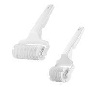 2 Pieces Pastry Lattice Roller Cutter, Baking Plastic Accessories, Cookie Pizza Dough Roller Cutter, Suitable for Restaurant, Bakery, Party Baking Tools