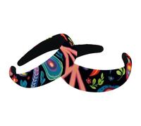 2 Pieces Peace Velvet Padded Head Bands, Vintage Thick Hair Band, Non Slip Wide Hair Band Hoops, Hair Accessories for Women