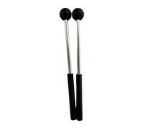 2 Pieces Percussion Drumsticks 8.6" Aluminum Rod for Yoga Glockenspiel Xylophone black 22x2.5cm