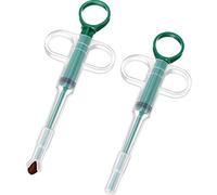 2 Pieces Pet Pill Plunger Popper for Small Cats Dogs Pill Gun Dispenser Shooter Pet Piller Soft Tip Tablet Syringe Pusher Animal Medicine Feeder for Feeding Accessories (Green)