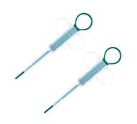 2 Pieces Pet Pill Plunger Popper for Small Cats Dogs Pill Gun Dispenser Shooter Pet Piller Soft Tip Tablet Syringe Pusher Animal Medicine Feeder for Feeding Accessories (Green)