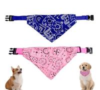 2 Pieces Pet Scarves with Triangle, Fashionable Dog Cat Bandana, Adjustable Scarf Bandana Pet Dog, Bandana Dog Collar, Dog Bandana