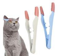 2 Pieces Pet Tear Stain Remover Comb Brush, Multifuctional Dog Eye Comb, Ergonomic Cat Cleaning Brush - Effectively Removes Tear Stains And Mucus From The Eyes, Pet Cleaning Tools For Cats And Dogs