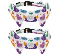 2 Pieces Pets Dog Cat Bowtie Tie, Pets Costume Adjustable Formal Necktie Collar for Cats Small Dogs Puppy Party Accessories, Loving Hearts