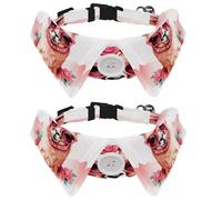2 Pieces Pets Dog Cat Bowtie Tie, Pets Costume Adjustable Formal Necktie Collar for Cats Small Dogs Puppy Party Accessories, Llama with Sunglasses