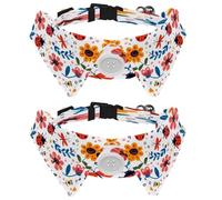 2 Pieces Pets Dog Cat Bowtie Tie, Pets Costume Adjustable Formal Necktie Collar for Cats Small Dogs Puppy Party Accessories, Ladybugs Florals