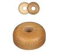 2 Pieces Pipe Covers, Solid Wood, for Pipe diameters: 15mm, 19mm, 22mm; Radiator Pipe Collars/Heating Pipe Rings/Surrounds/Roses, Real Wood: Maple, Beech, Oak, (15mm, Beech)