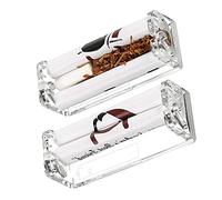 2 Pieces Plastic Cigarette Rolling Machine, Manual Rolling Machine for Making Cigarettes,80mm Cigarette Roller