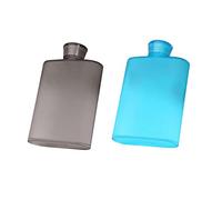 2 Pieces Plastic Hip Flask for Schnapps Alcohol Pocket Drinkware Blue 12 oz