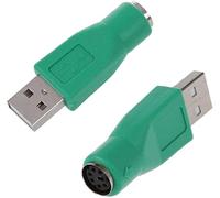 2 pieces plug to USB socket adapter Replacement PS / 2 to USB converter for old keyboard-Green socket and plug adapter