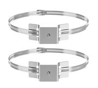 2 Pieces Pole Fasteners for Traffic Signs | Adjustable Metal Hardware for Cameras Mailbox Solar Panel Water Heater