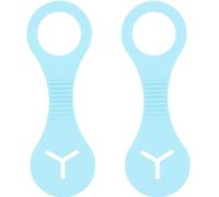 2 Pieces Poop Bag Holder, Silicone Pet Waste Bag Holder, Hands-Free Poop Bag Carrier for Leash Dispenser Accessories, Leash Walking Accessory(Blue, M)