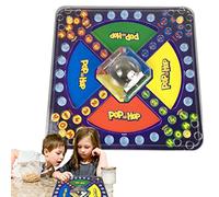 2 Pieces Pop N Hop Board Game, Pop n Go Race Game for 2-4 Players, Racing and Chasing to Base Game, Family Fun Board Games, Kids Trivial Pursuit Game, Kids Popping Dice Board Game Family Fun Toy