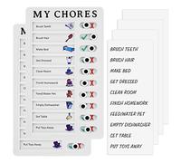2 Pieces Portable Chore Chart Memo Boards, Chore Checklist Board 20 x 12 CM Detachable Message Board for Kids Adults, RV Checklist School Home Daily Affairs Reminder with 4 Replaceable Blank Paper