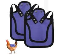 2 Pieces Premium Chicken Saddles with Stretchy Strap, Chicken Saddles for hens, Chicken Apron Back Protector for Hens With Adjustable Strap, Chicken Hen Mating Saddle（Purple）