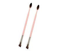 2 Pieces Professional Angled Double Tip Eyebrow Brushes Soft Bristles for Precise Brow Definition Cosmetic Brush