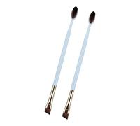 2 Pieces Professional Angled Double Tip Eyebrow Brushes Soft Bristles for Precise Brow Definition Cosmetic Brush