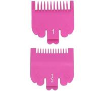 2 Pieces Professional Hair Clipper Guard Guide Attachment Combs, 1.5mm, 3mm, 1/16", 1/8", Compatible with Wahl Standard Full-Sized 8148 1919 8504 Magic Clip Hair Clippers (Pink)
