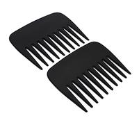2 Pieces Professional Pompadour Streaker Afro Hair Combs, Mens Slickback Styling Comb, Wide Tooth Wet Pick Hair Beard Comb, Anti-Static Heat Resistant Hairdressing Shower Comb for Men Salon (A)