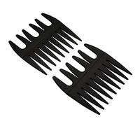 2 Pieces Professional Pompadour Streaker Afro Hair Combs, Mens Slickback Styling Comb, Wide Tooth Wet Pick Hair Beard Comb, Anti-Static Heat Resistant Hairdressing Shower Comb for Men Salon (C)