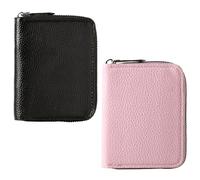 2 Pieces Pu Leather Card Holder, Multi-Compartment Card Holder, Portable Card Holder, Fashionable and Simple Card Holder, Coin Purse