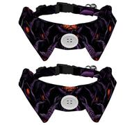 2 Pieces Puppy Collar, Halloween Witch Hat Holiday Dog Bow Ties, Adjustable Cat Bowties Collar for Small Medium Dogs Cats Pets Rabbits