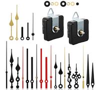 2 Pieces Quartz Clock Movement Mechanisms Non Ticking Clock Mechanism with 8 Clock Hands Sets of DIY Movement Kits Replacement (13 mm)