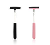 2 Pieces Rear View Mirror Wipers, Rear View Mirror Cleaning Tool, Retractable Wipers, Portable Stainless Steel Wipers